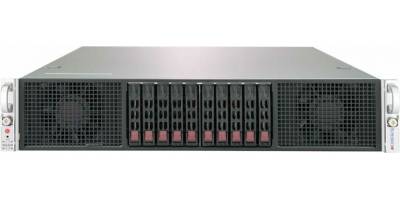 Платформа Supermicro 2U 2029GP-TR, до двух процессоров Intel Scalable, DDR4, 10x2,5" HDD SATA, 2 порта 1000Base-T, до шести графических ускорителей