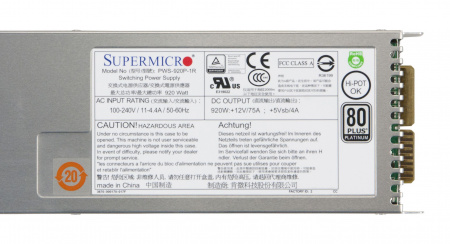 Блок питания сервера Supermicro 920W PWS-920P-1R