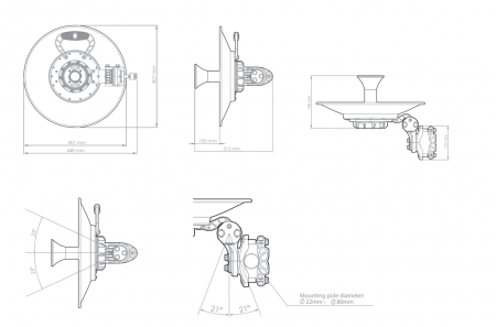 Антенна направленная RF elements UltraDish TP 550 5GHz, 27.5dBi ULD-TP-550